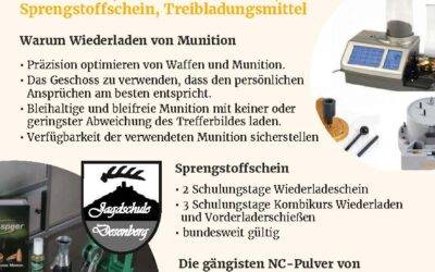 Unser neuer Flyer Wiederladen und Sprengstoffschein ist fertig